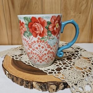 NWT The Pioneer Woman Vintage Floral Jumbo Latte 28oz Mug Cup Stoneware Rose